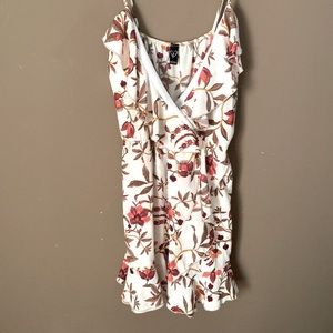 Beautiful summer/spring dress off white with colorful floral design
